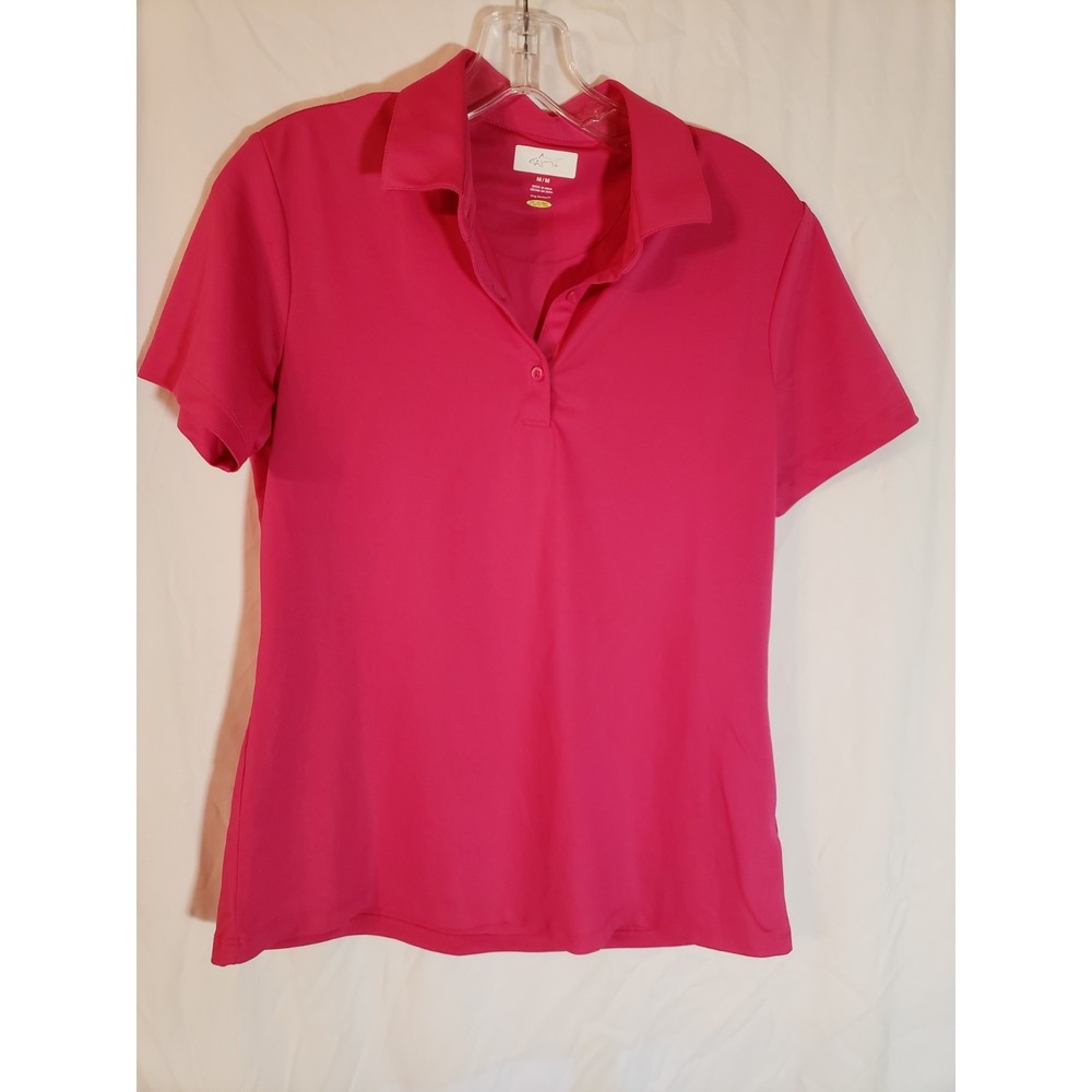 Women's Greg Norman Pink Short Sleeve Golf Shirt Size M